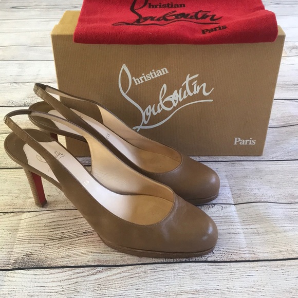 Christian Louboutin Shoes - Christian Louboutin Horatio Sling 90 Leather Heels